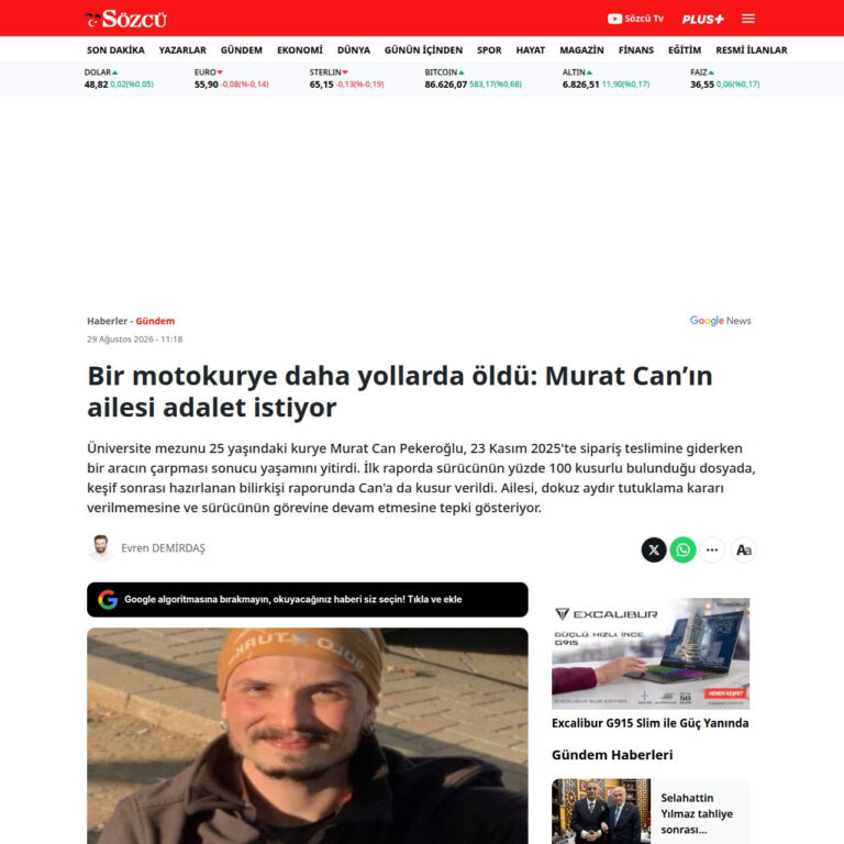 Sözcü haberinin görseli